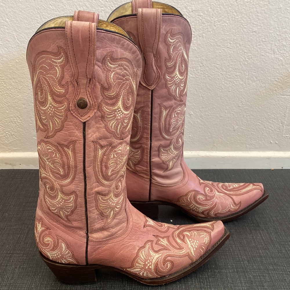 Corral Pink Floral Full Stitch, Size 8 - Picture 1 of 10